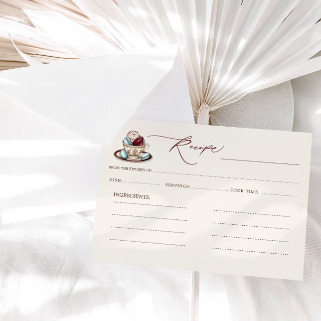 Tee-Party-Brautparty Rezept Begleitkarte (Von Creator hochgeladen)