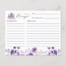 Tee-Party-Brautparty Rezept-Karte