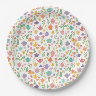 Tee Party Bridal Ostern Geburtstag Frühlingsflora Pappteller