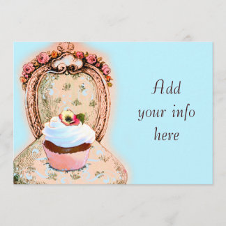 Tee-Party Cupcake Viktorianische Einladung