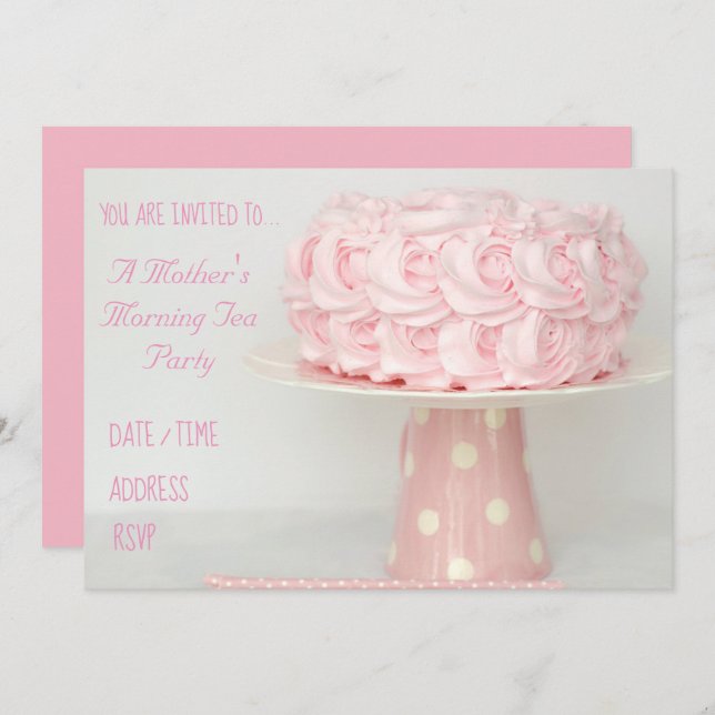Tee-Party der Neuen Mutter Einladung (Vorne/Hinten)