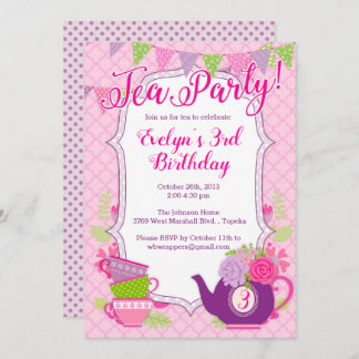 Tee-Party Einladung oder Tee-Party Einladung für G