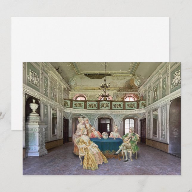 Tee-Party Flat Holiday Card Feiertagskarte (Vorne/Hinten)