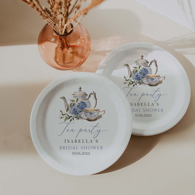 Tee Party Floral Brautparty Pappteller (Von Creator hochgeladen)