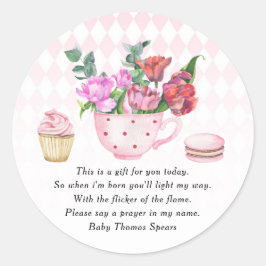 Tee-Party - Gebetskandaletikett Runder Aufkleber