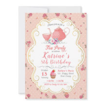 Tee Party Geburtstag. Tee-Party-Babydusche