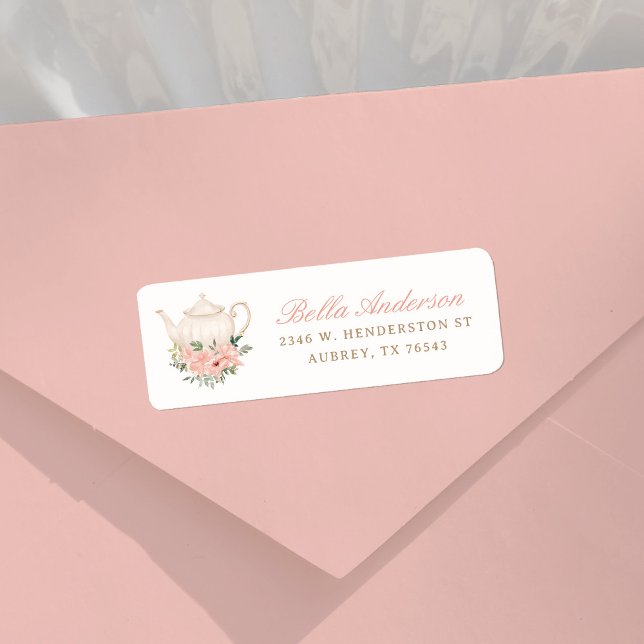 Tee Party Geburtstagsparty Rücksendeadresse (Von Creator hochgeladen)