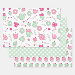 Tee-Party Geschenkpapier Set