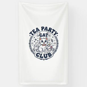Tee-Party-Katze Haustierliebhaber-Shirt Kunst - Te Banner