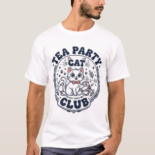 Tee-Party-Katze Haustierliebhaber-Shirt Kunst - Te T-Shirt