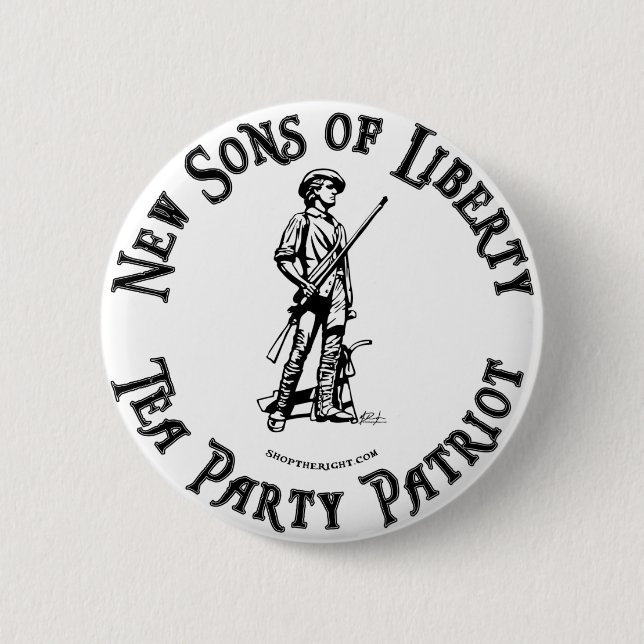 Tee-Party-Knopf Button (Vorderseite)