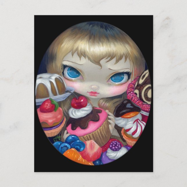 "Tee-Party-Leckereien" Postkarte (Vorderseite)