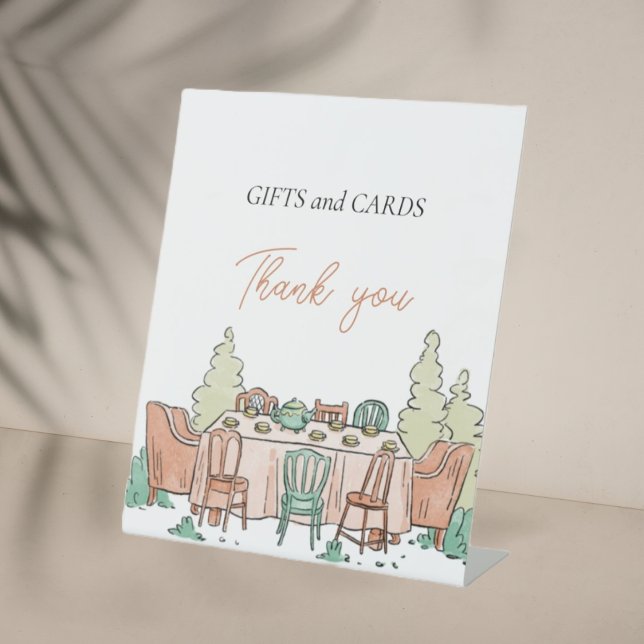 Tee-Party-Mädchen Geburtstag niedlich Sockelschild (Von Creator hochgeladen)