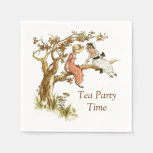 Tee-Party mit Kate Greenaway Illustration Serviette