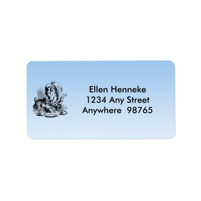 Tee-Party mit Text Adressaufkleber (Vorne)