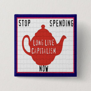 Tee-Party-politischer Knopf - lebt lang Button
