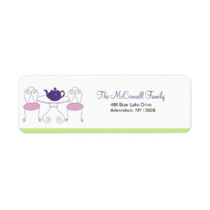 Tee-Party PRINTABLE ADRESSE ETIKETTEN