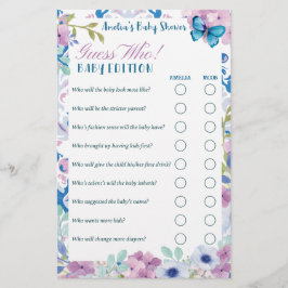 Tee-Party Ratet, wer Baby-Edition Baby-Duschspiele