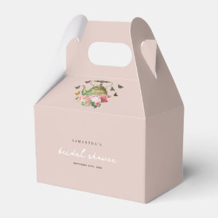 Tee-Party Rosa Florale Schmetterlinge Braut Dusche Geschenkschachtel