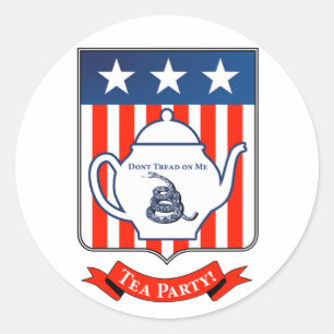 Tee-Party! Runder Aufkleber