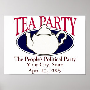 Tee-Party-Steuer-Tagesplakat Poster