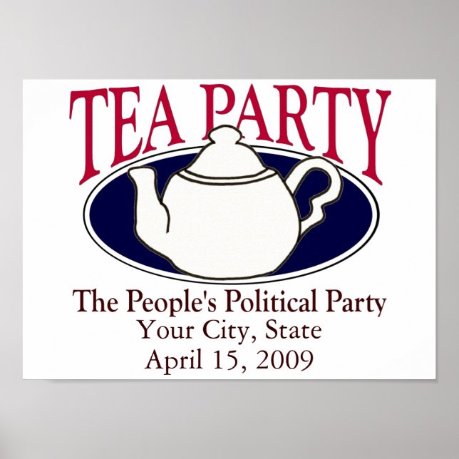 Tee-Party-Steuer-Tagesposter Poster (Vorne)