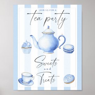 Tee Party - Süßigkeiten und Leckereien Babydusche Poster