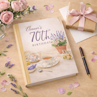 Tee-Party-Thema-Gästebuch für Geburtstag oder Baby Gästebuch
