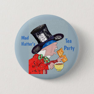 Tee-Party von Mad Hatter und Gebäck Button