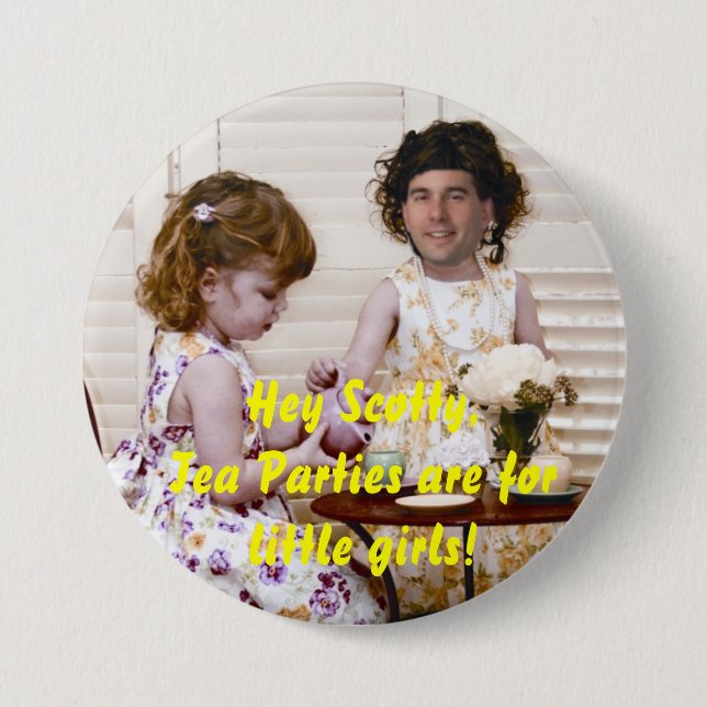Tee-Partys sind für kleine Mädchen Button (Vorderseite)
