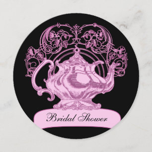 Tee pink schwarz einladung