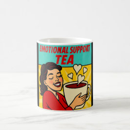 Tee-Retro-Pop - Unterstützung für emotionale Frage Kaffeetasse