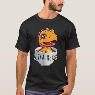 Tee Rex in einem Cup Niedlicher Cartoon T Rex Dino