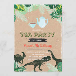 Tee rex Party-Jungeneinladung Einladung