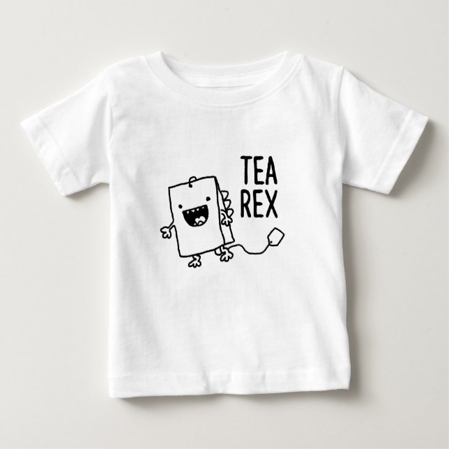 Tee Rex Tea Bag Funny Pun Cartoon (Vorderseite)