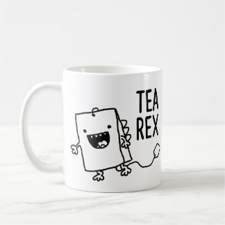 Tee Rex Tea Bag Funny Pun Cartoon Tasse