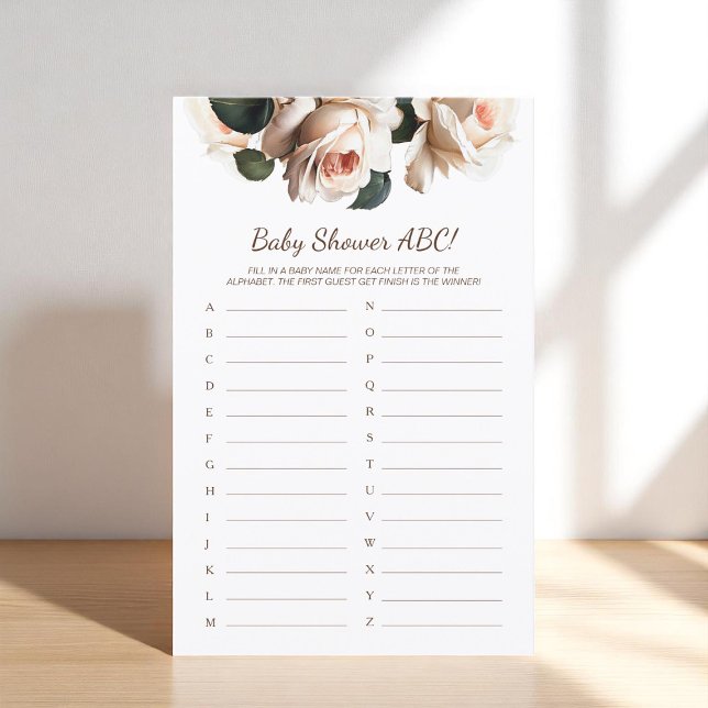Tee Rose Baby Shower Game ABC (Tea Rose Baby Shower Game ABC)