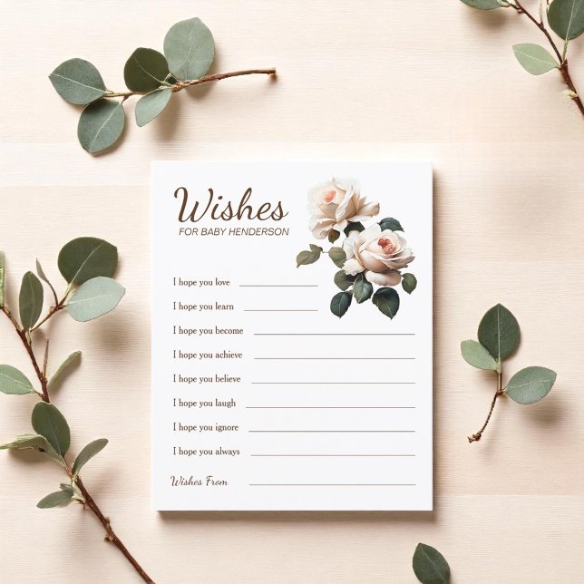 Tee-Rose Babydusche wünscht sich für Baby (Tea Rose Baby Shower Wishes For Baby)