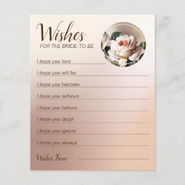 Tee Rose Brautparty wünscht Spiel