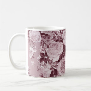 Tee-Rosen: Wasserfarbenes Blumenstrauß-Muster. Kaffeetasse