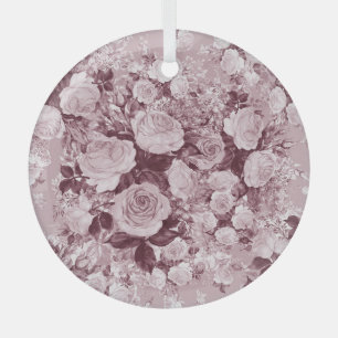 Tee-Rosen: Wasserfarbenes Blumenstrauß-Muster. Ornament Aus Glas