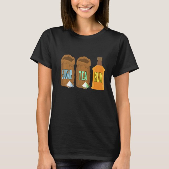 Tee Rum Coole Retro Sea Shanties Designs Pres (Vorderseite)