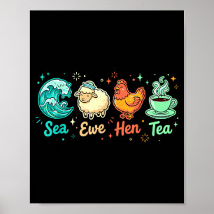 Tee Sagt Ewe Zitat Henne Meer Lächeln Poster