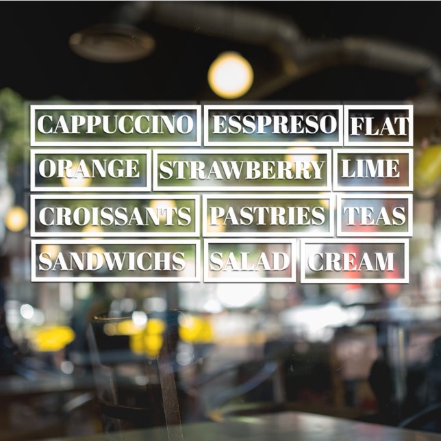 Tee-Salate Fenster Vinyls Transparent | Lebensmitt Fensteraufkleber (Von Creator hochgeladen)