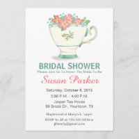 Tee-Schalen-Brautparty-Einladung