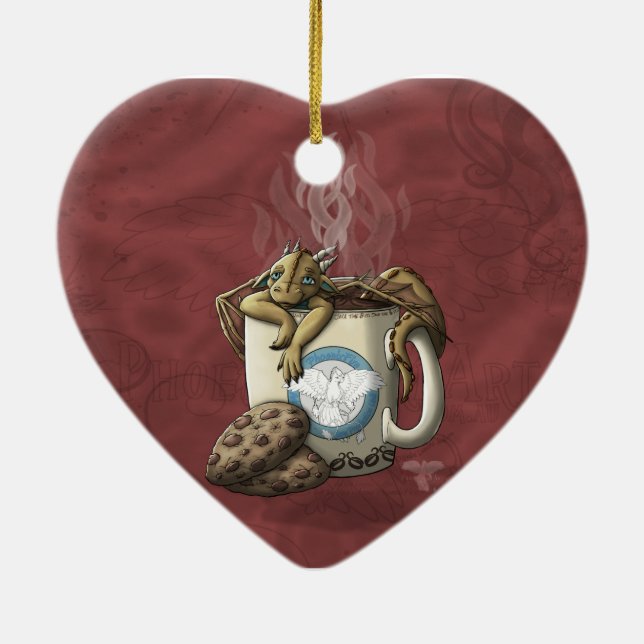 [Tee-Schalen-Drache-] Kaffee Keramikornament (Hinten)