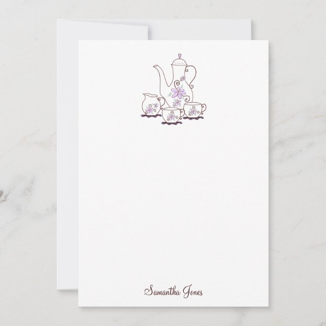 Tee Set Stationery Mitteilungskarten (Vorderseite)