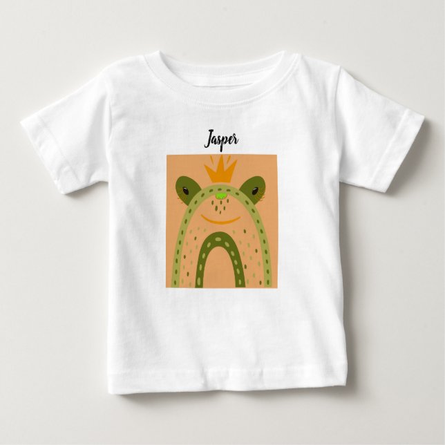 Tee-Shirt für Baby Boy mit Comical Frog Baby T-shirt (Vorderseite)