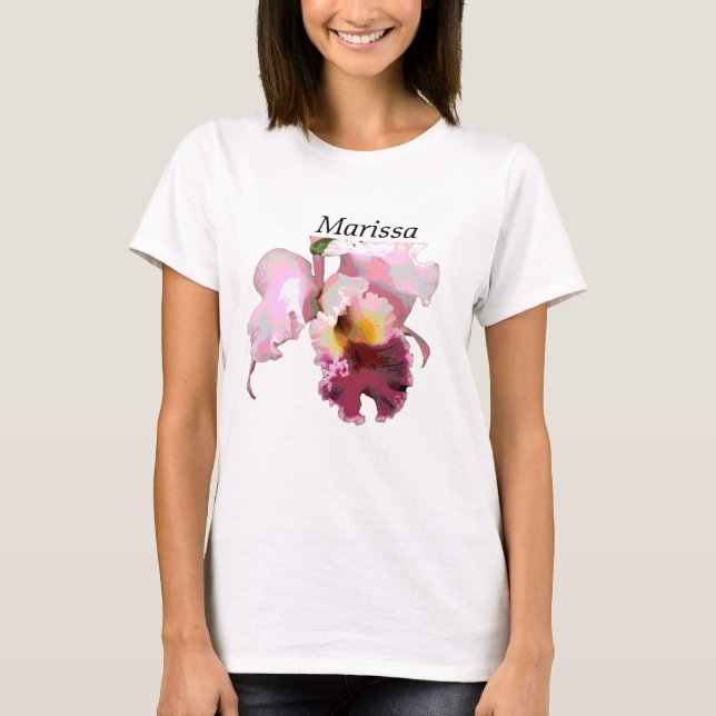 Tee-Shirt für Frauen mit rosa Orchid T-Shirt (Vorderseite)