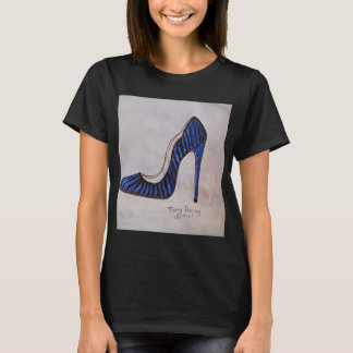 Tee Shirt sexy blaue High Heel Dame